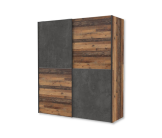 Armoire 2 portes Dederik marron foncé