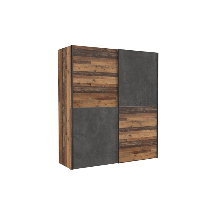 Armoire 2 portes Dederik marron foncé