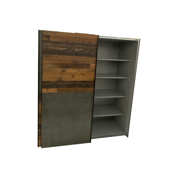 Armoire 2 portes Dederik marron foncé