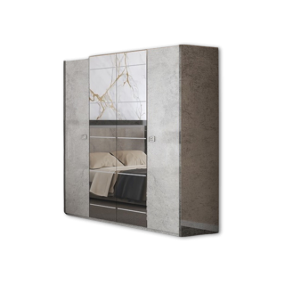 Armoire 4 portes Debora gris