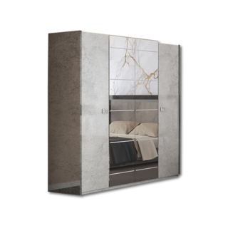 Armoire 4 portes Debora gris
