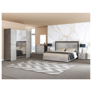 Armoire 4 portes Debora gris
