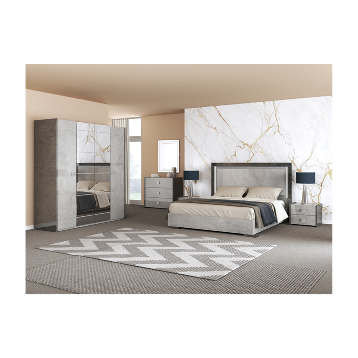 Armoire 4 portes Debora gris