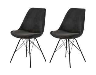 Lot de 2 chaises Eris dining hair anthracite wind 40