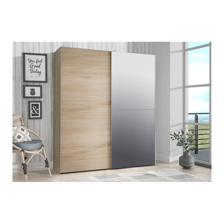 Armoire 2 portes Kaikais chêne sonoma