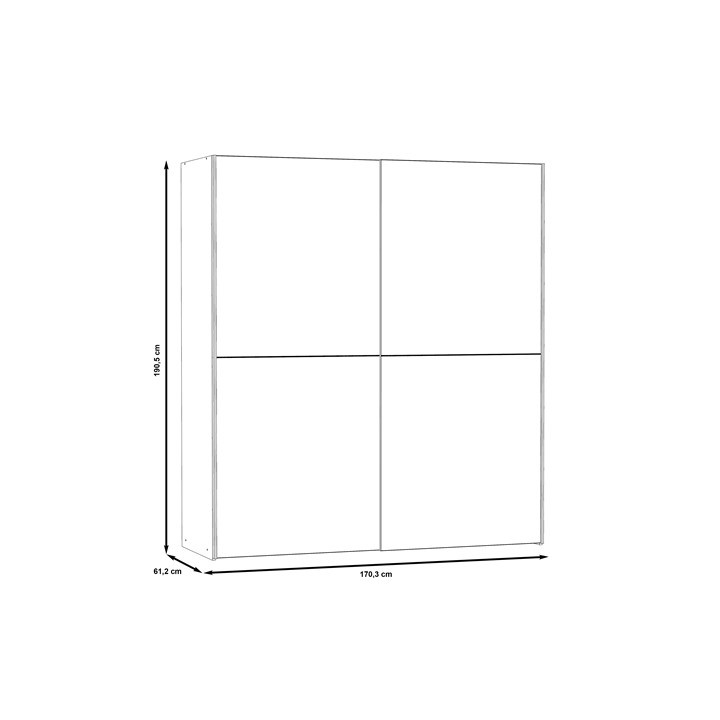 Armoire 2 portes Kaikais chêne sonoma