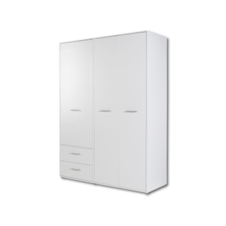 Armoire 3 portes Mokkaris blanc mat