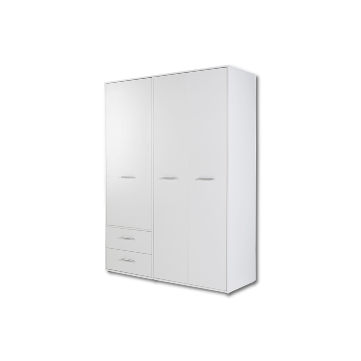 Armoire 3 portes Mokkaris blanc mat