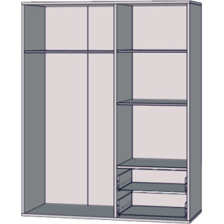 Armoire 3 portes Mokkaris blanc mat