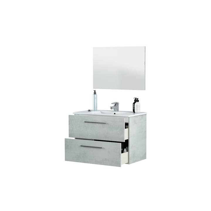 Ensemble salle de bain  Aruba meuble + vasque + miroir