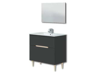 Ensemble salle de bain Lotto Meuble + vasque + miroir