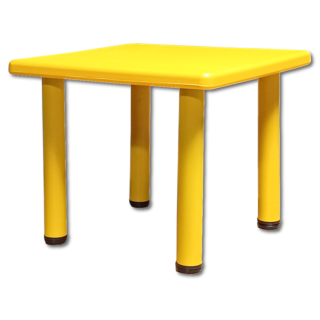 Table carré Loulou jaune