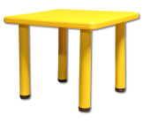 Table carré Loulou jaune