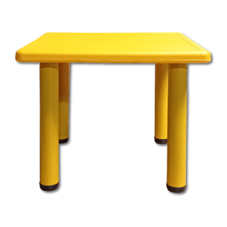 Table carré Loulou jaune