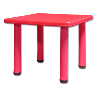Table carré Loulou Rouge