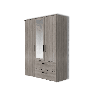 Armoire 3 portes 145 cm Orleans chêne argile