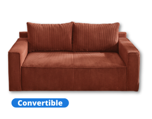Canapé convertible Ron ocre orangé