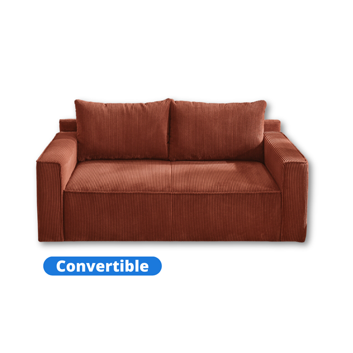 Canapé convertible Ron ocre orangé