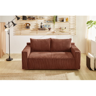 Canapé convertible Ron ocre orangé
