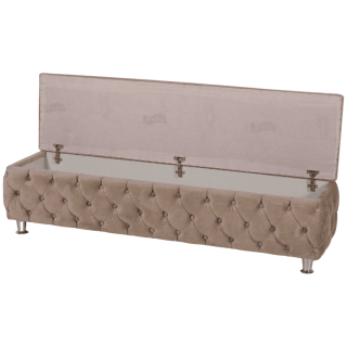 Banc Madrid tissu beige 160 cm