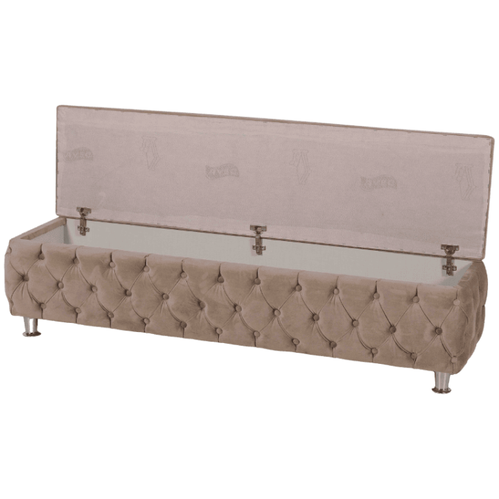 Banc Madrid tissu beige 160 cm