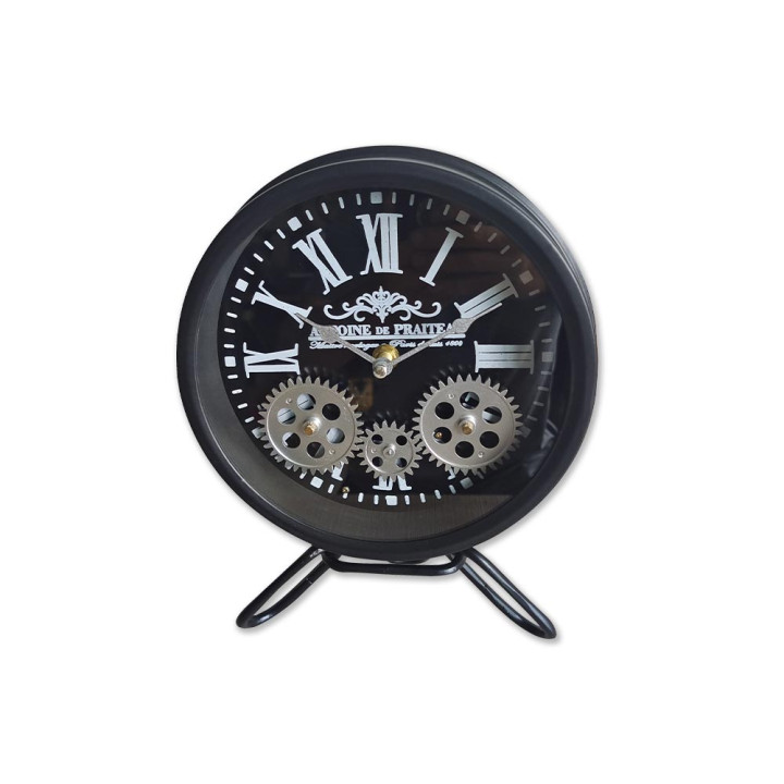 Horloge à engrenages à poser 21 CM noir ( 08,055)