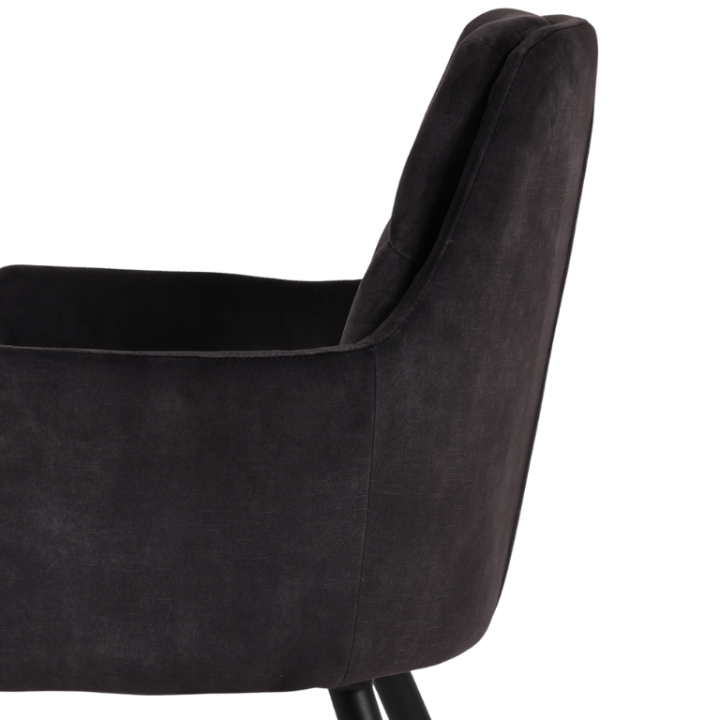 Chaise avec accoudoir Donna 3825 - Goldy anthracite