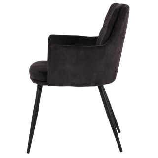 Chaise avec accoudoir Donna 3825 - Goldy anthracite