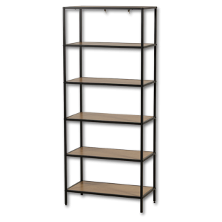 Etagère Book Shelf 6P noir/mélaminé