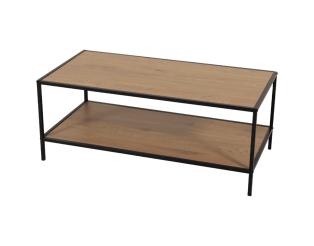 Table de salon CJ-N2309 melamine/métal noir