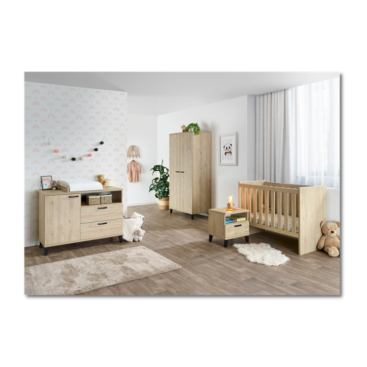 Chambre bébé compléte Evy chêne printemps