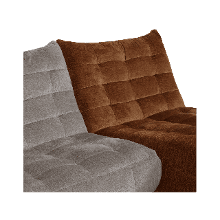 Salon d'angle Scalo orange et gris