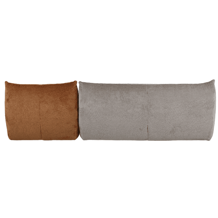 Salon d'angle Scalo orange et gris