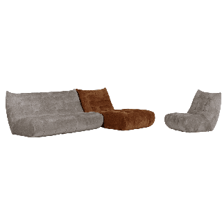 Salon d'angle Scalo orange et gris
