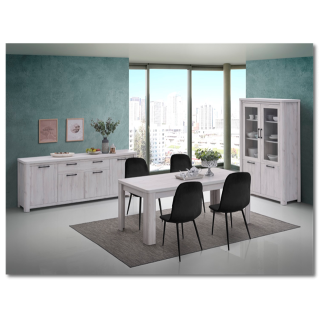 Salle à manger Olivos ( Dressoir + table + vitrine ) SANS CHAISES