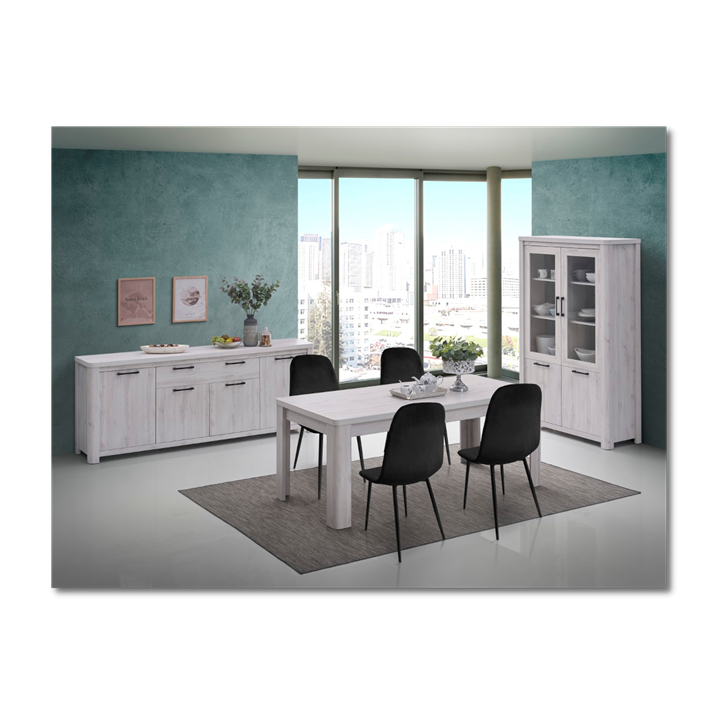 Salle à manger Olivos ( Dressoir + table + vitrine ) SANS CHAISES