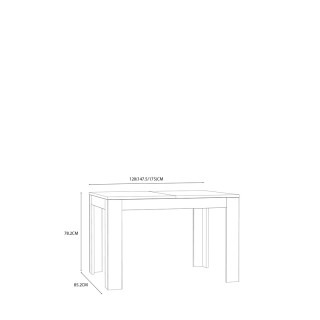 KILLARNEY Table extensible 120/145,5/175 cm TMST142 D108