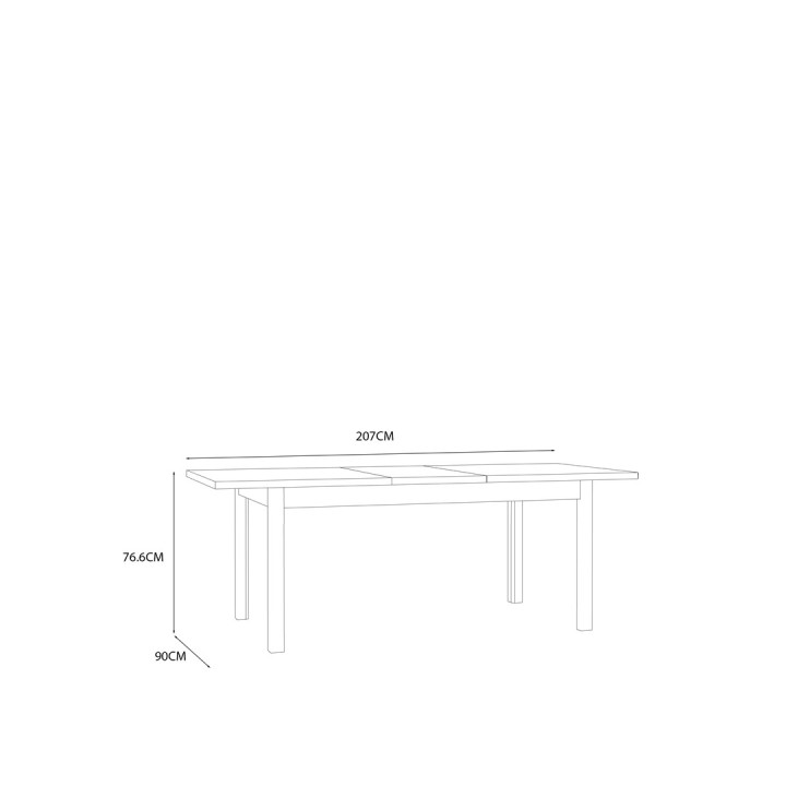 Table KILLARNEY extensible 160 / 207 cm TMST142