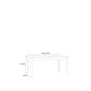 Table KILLARNEY extensible 160 / 207 cm TMST142