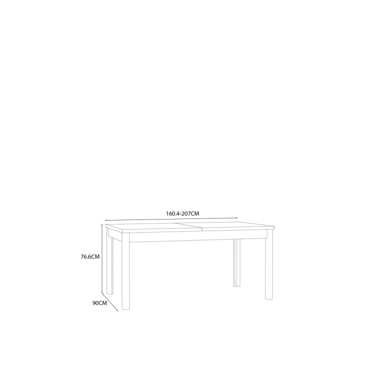 Table KILLARNEY extensible 160 / 207 cm TMST142