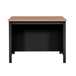 Ilot Helina noir/chêne artisan