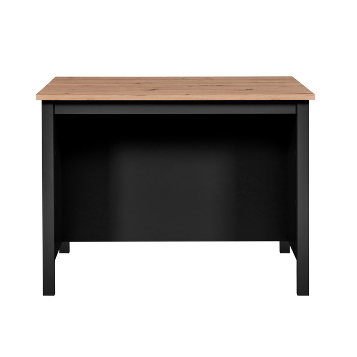 Ilot Helina noir/chêne artisan