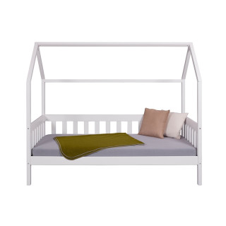 Lit cabane 90x200 Funky blanc (sans sommier)