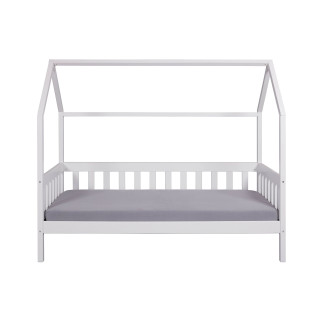Lit cabane 90x200 Funky blanc (avec sommier)