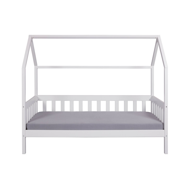 Lit cabane 90x200 Funky blanc (avec sommier)