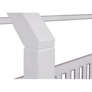 Lit cabane 90x200 Funky blanc (avec sommier)
