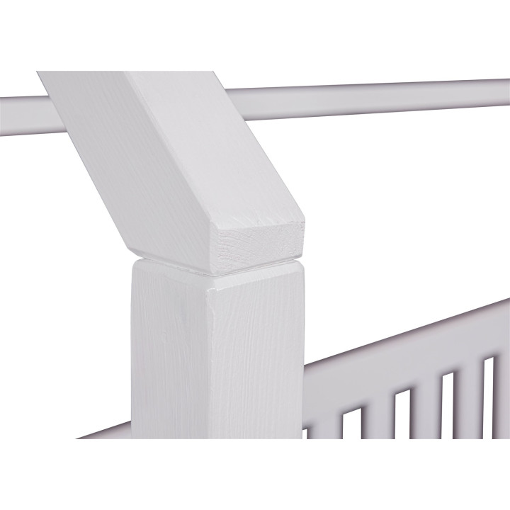 Lit cabane 90x200 Funky blanc (avec sommier)