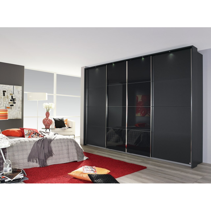Armoire 4 portes Syncrono gris métal