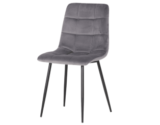 Chaise Zola Velours gris