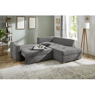 Salon d'angle convertible Heidelberg gris